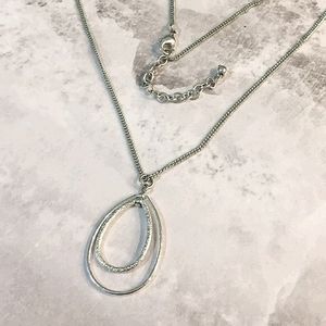 Layered tear drop necklace
